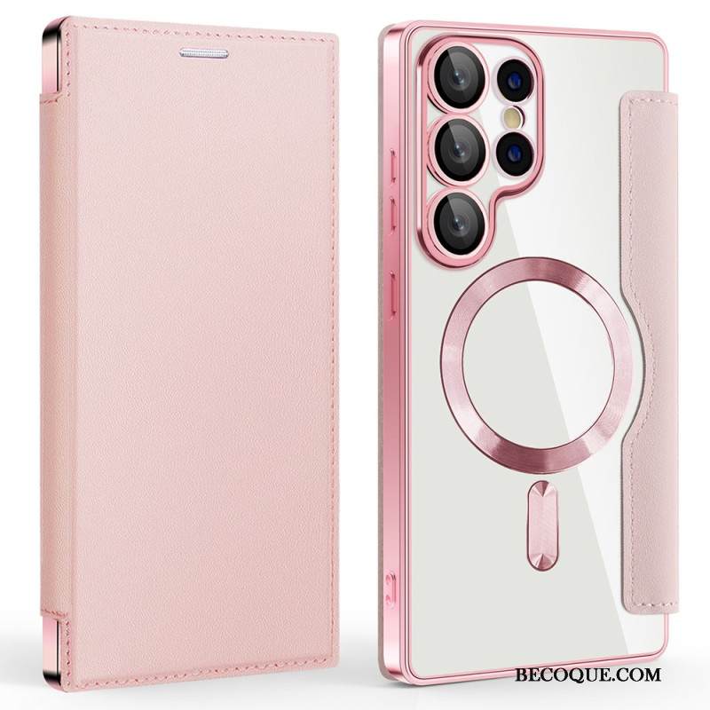 Nahkakotelo Samsung Galaxy S25 Ultra 5g Magsafe-yhteensopiva Rfid-suojatun Nahkakuvion Kanssa