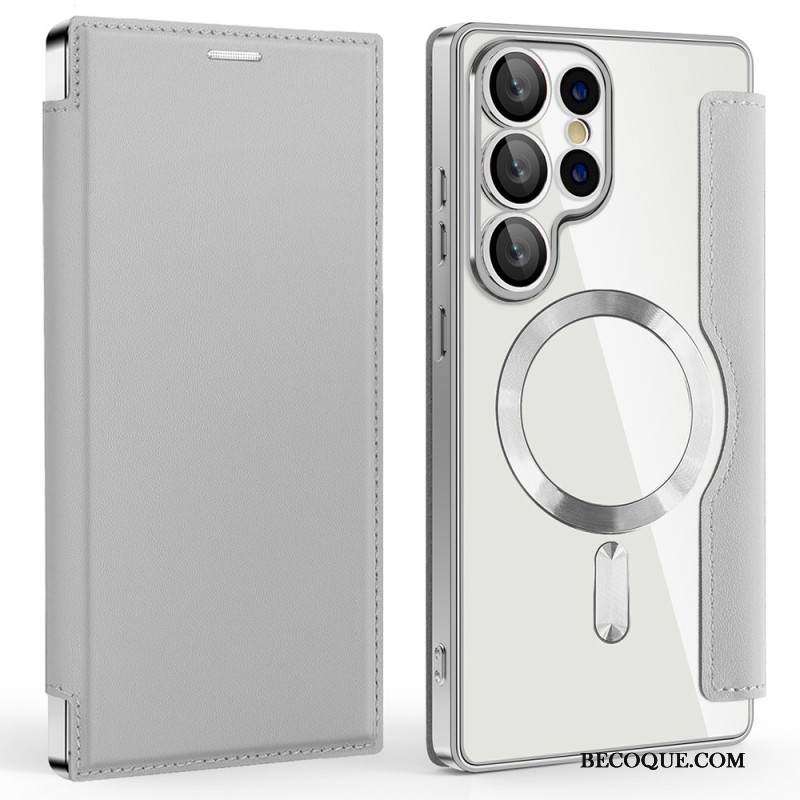 Nahkakotelo Samsung Galaxy S25 Ultra 5g Magsafe-yhteensopiva Rfid-suojatun Nahkakuvion Kanssa