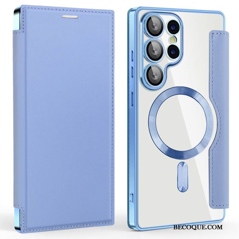 Nahkakotelo Samsung Galaxy S25 Ultra 5g Magsafe-yhteensopiva Rfid-suojatun Nahkakuvion Kanssa