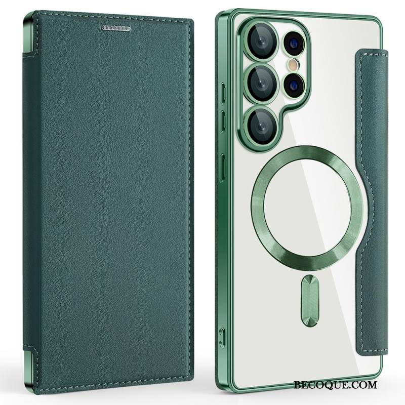 Nahkakotelo Samsung Galaxy S25 Ultra 5g Magsafe-yhteensopiva Rfid-suojatun Nahkakuvion Kanssa