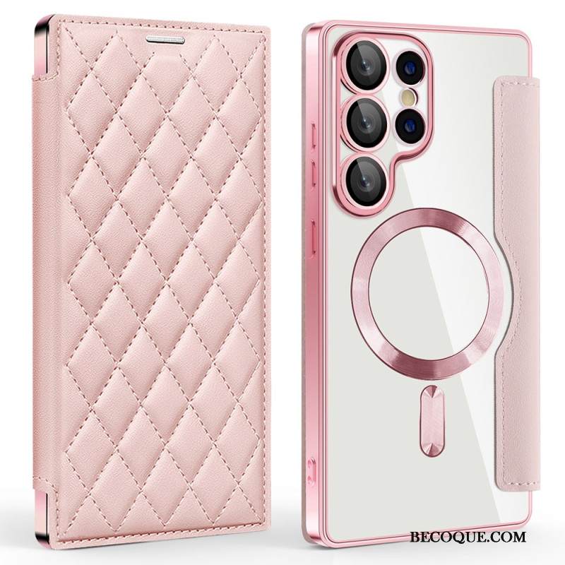 Nahkakotelo Samsung Galaxy S25 Ultra 5g Magsafe-yhteensopiva Tikattu