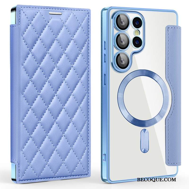 Nahkakotelo Samsung Galaxy S25 Ultra 5g Magsafe-yhteensopiva Tikattu