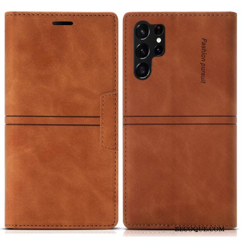 Nahkakotelo Samsung Galaxy S25 Ultra 5g Tuplaviivallinen Suojakuori