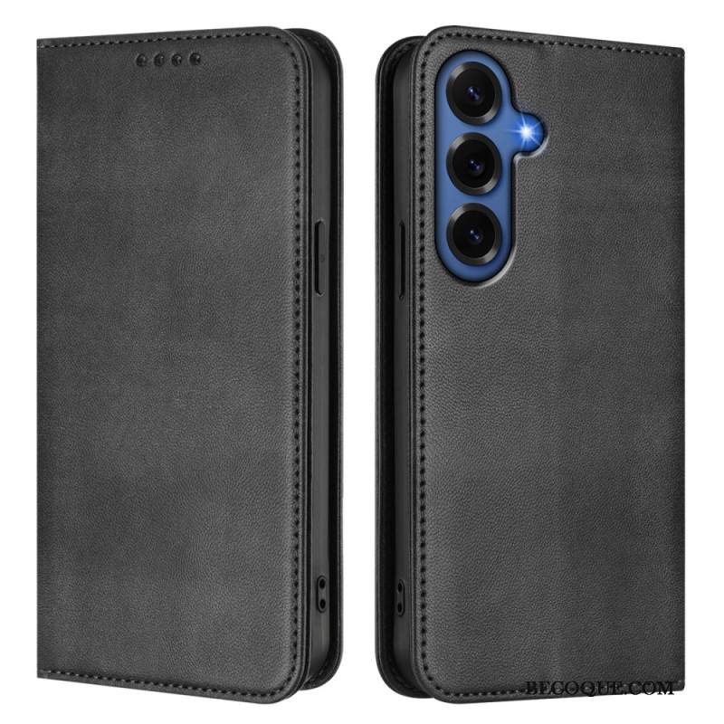 Nahkakotelo Samsung Galaxy S26 Plus Teksturoitu Rfid-suojaus Retro