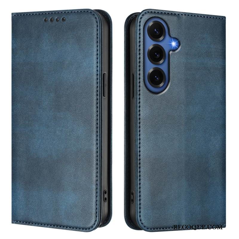 Nahkakotelo Samsung Galaxy S26 Plus Teksturoitu Rfid-suojaus Retro