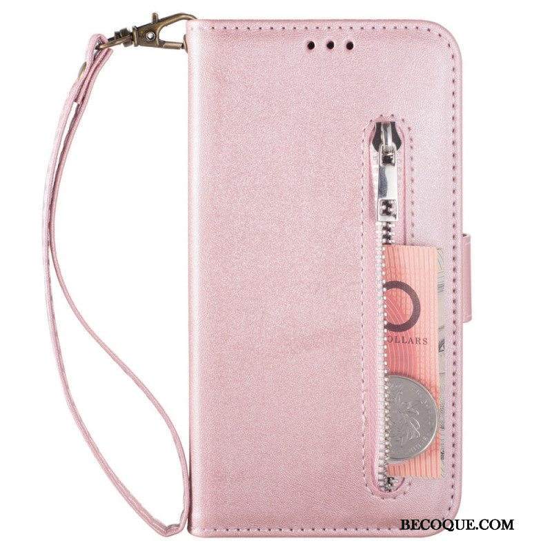 Nahkakotelo Samsung Galaxy Z Fold 3 5G Laukku Kaulanauhalla