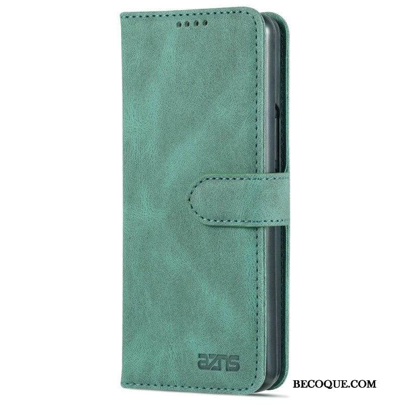 Nahkakotelo Samsung Galaxy Z Fold 4 Lompakkokuori Azns-ompelulompakko