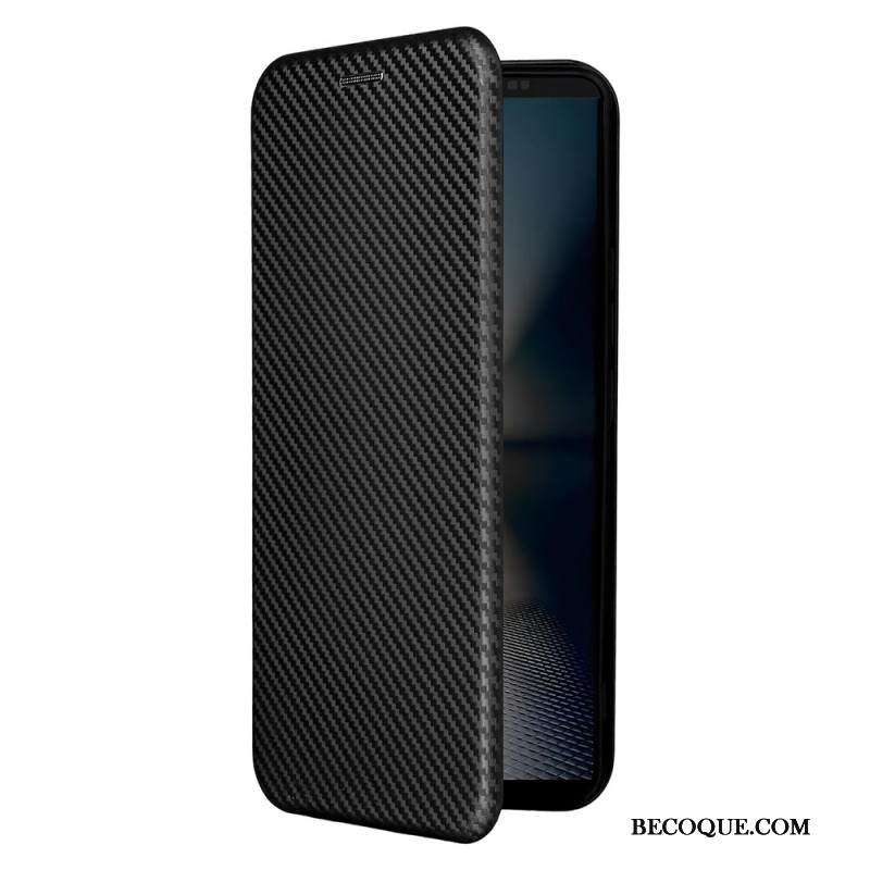 Nahkakotelo Sony Xperia 1 Vii Hiilikuitu