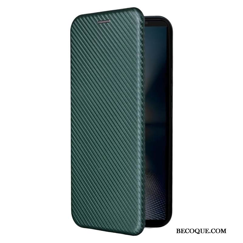 Nahkakotelo Sony Xperia 1 Vii Hiilikuitu