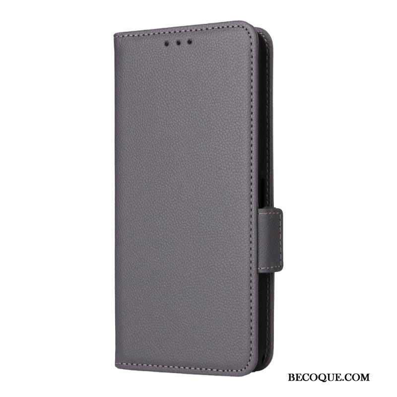 Nahkakotelo Sony Xperia 1 Vii Litsikuvio Hihnalla