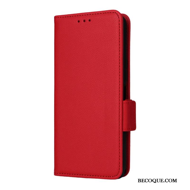 Nahkakotelo Sony Xperia 1 Vii Litsikuvio Hihnalla