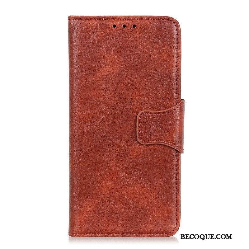 Nahkakotelo Sony Xperia 10 IV Haljasnahkainen Vintage-lukko