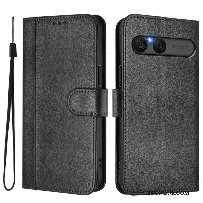 Nahkakotelo Sony Xperia 10 Vii Retrotyylinen