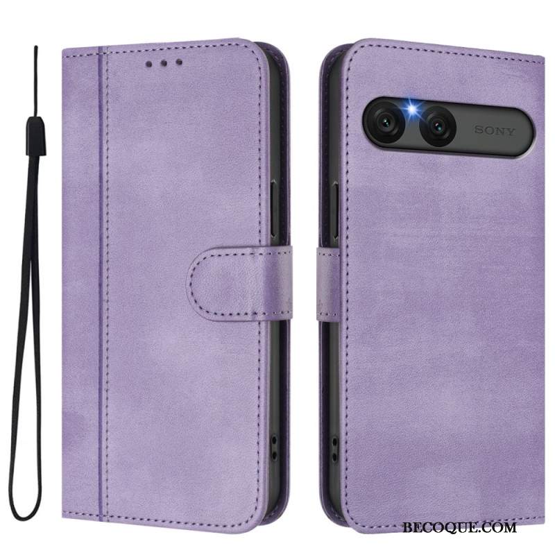 Nahkakotelo Sony Xperia 10 Vii Retrotyylinen