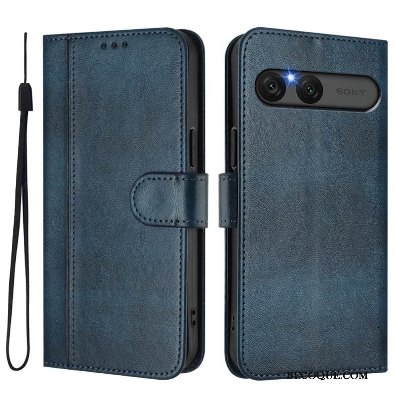 Nahkakotelo Sony Xperia 10 Vii Retrotyylinen