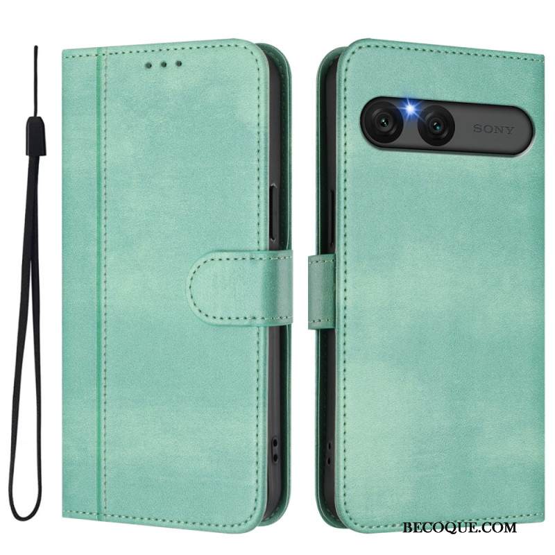 Nahkakotelo Sony Xperia 10 Vii Retrotyylinen