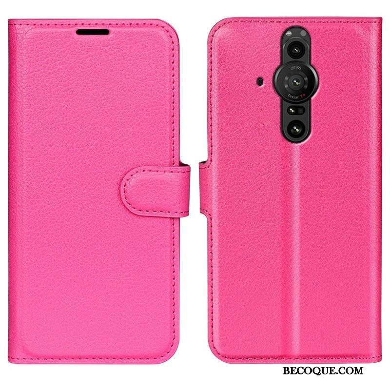 Nahkakotelo Sony Xperia Pro-I Klassinen Litsiefekti