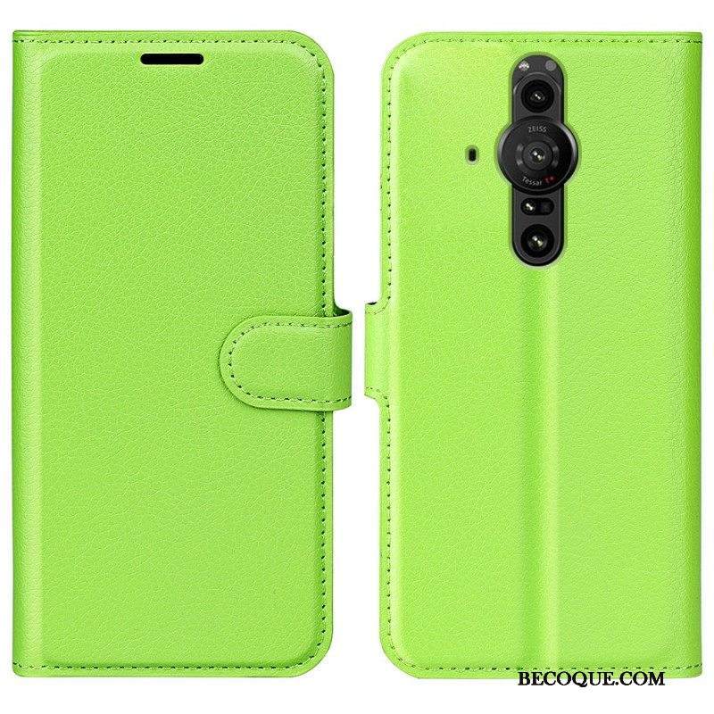 Nahkakotelo Sony Xperia Pro-I Klassinen Litsiefekti