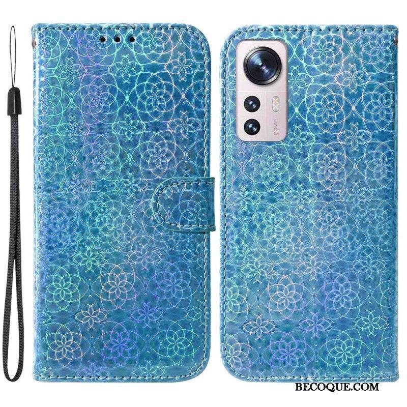 Nahkakotelo Xiaomi 12 / 12X Disco-tyylinen