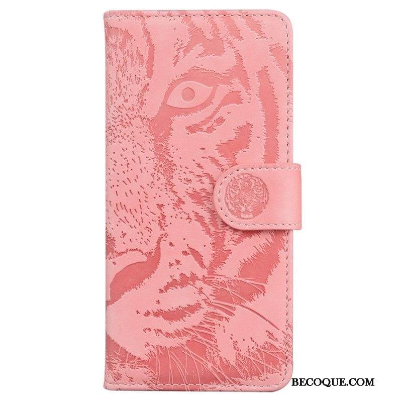 Nahkakotelo Xiaomi 13 Pro Suojaketju Kuori Strappy Tiger Print