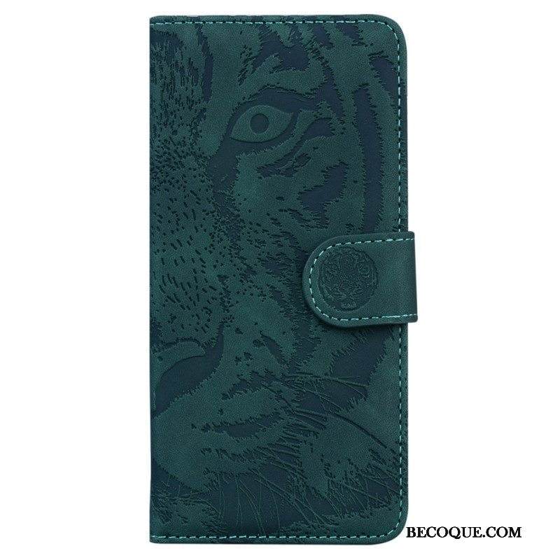 Nahkakotelo Xiaomi 13 Pro Suojaketju Kuori Strappy Tiger Print