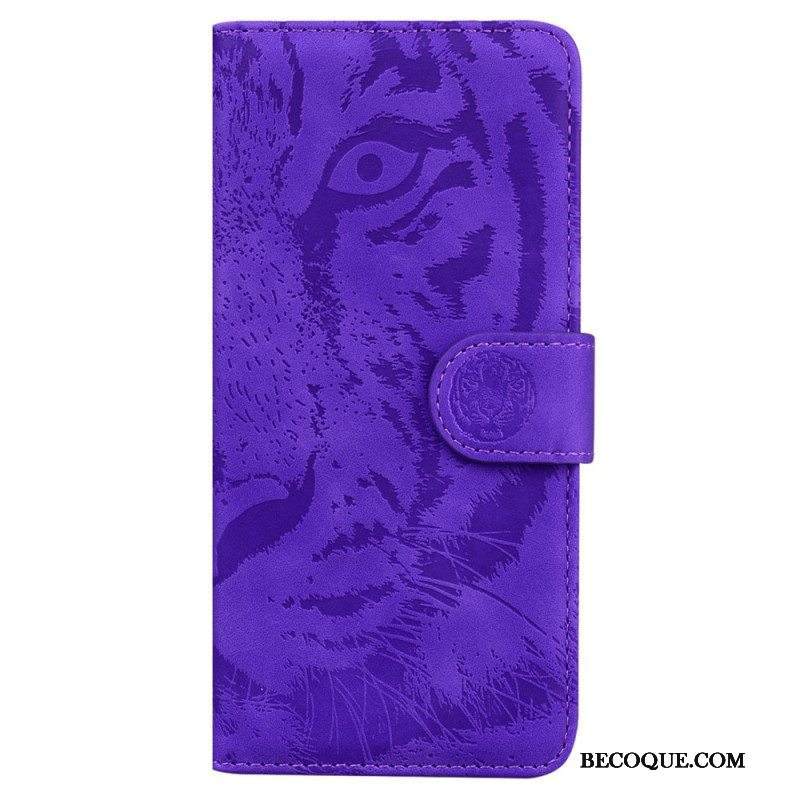 Nahkakotelo Xiaomi 13 Pro Suojaketju Kuori Strappy Tiger Print