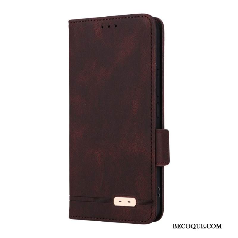 Nahkakotelo Xiaomi 15 Lompakko Metallisella Koristeella