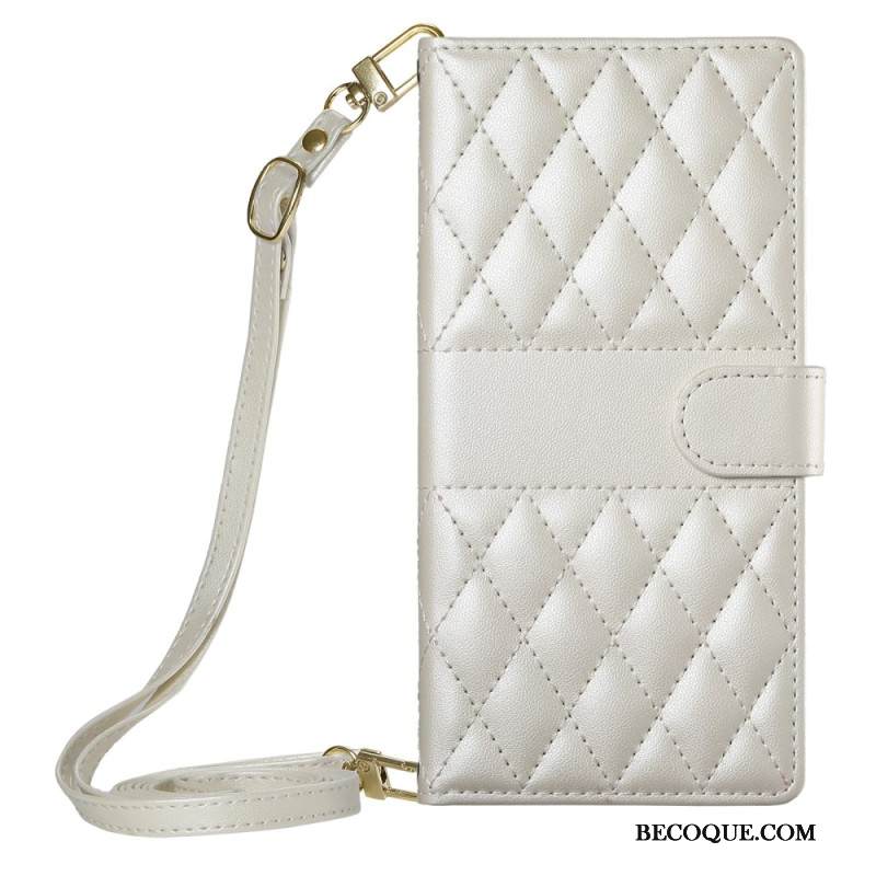 Nahkakotelo Xiaomi 15 Ultra Tikattu Hihna Ja Olkahihna