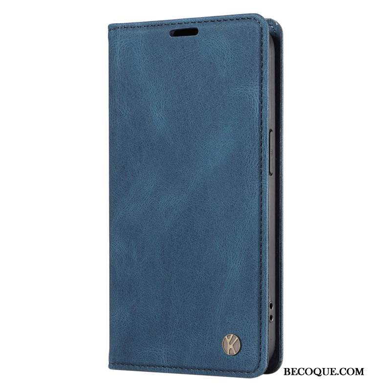 Nahkakotelo Xiaomi 15 Yikatu Mokkanahkaefekti