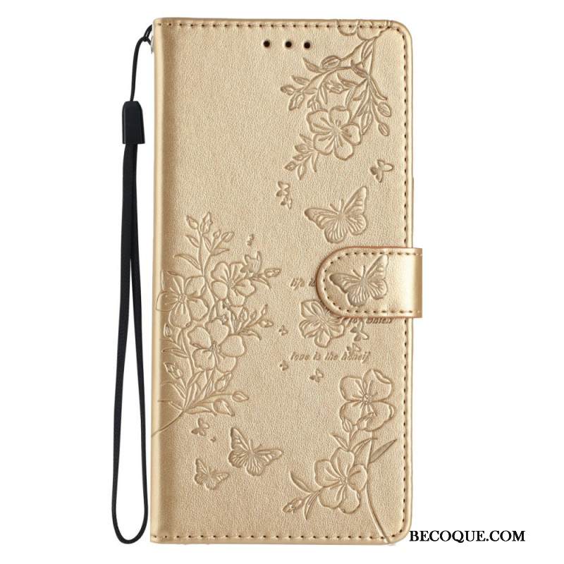 Nahkakotelo Xiaomi 15t Kukkakuvio