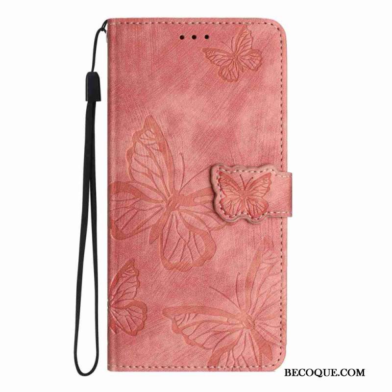 Nahkakotelo Xiaomi 15t Pro Mokkanahkaiset Perhoset