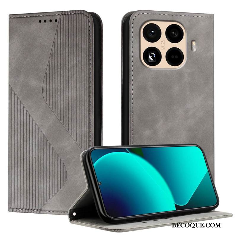 Nahkakotelo Xiaomi 15t Pro S-muotoinen