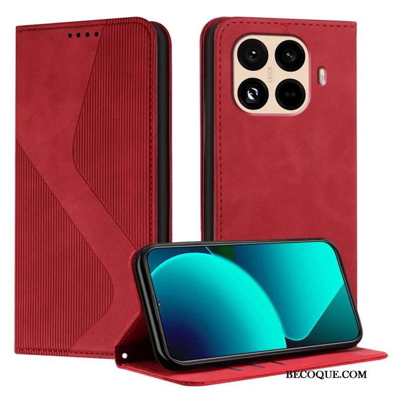 Nahkakotelo Xiaomi 15t Pro S-muotoinen