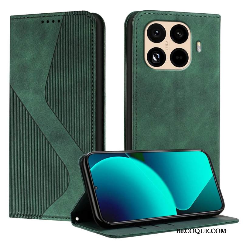 Nahkakotelo Xiaomi 15t Pro S-muotoinen