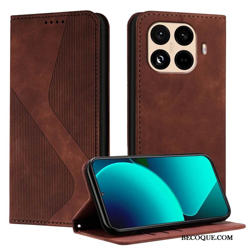 Nahkakotelo Xiaomi 15t Pro S-muotoinen