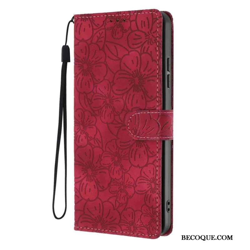 Nahkakotelo Xiaomi 17 Kukkakuvio