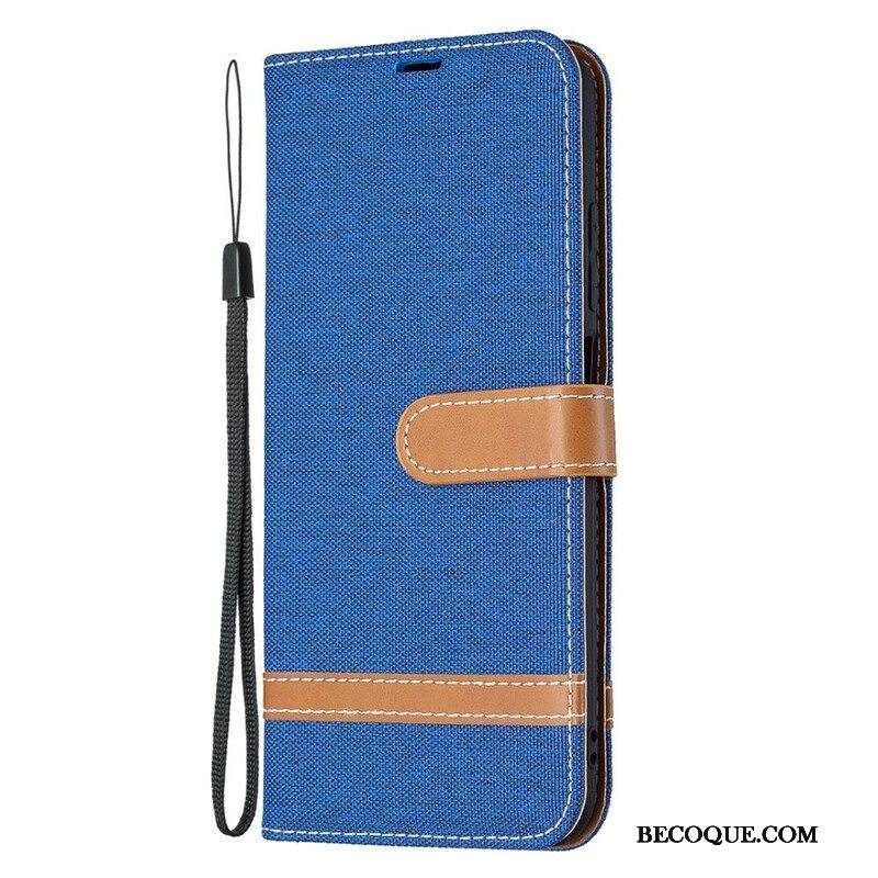 Nahkakotelo Xiaomi Redmi Note 10 5G Suojaketju Kuori Hihnan Kangas