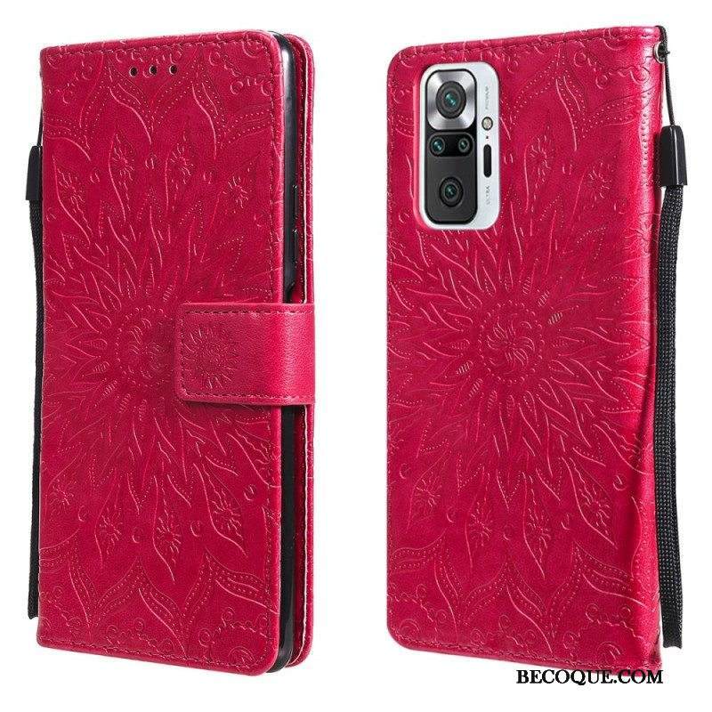 Nahkakotelo Xiaomi Redmi Note 10 Pro Auringon Kukka