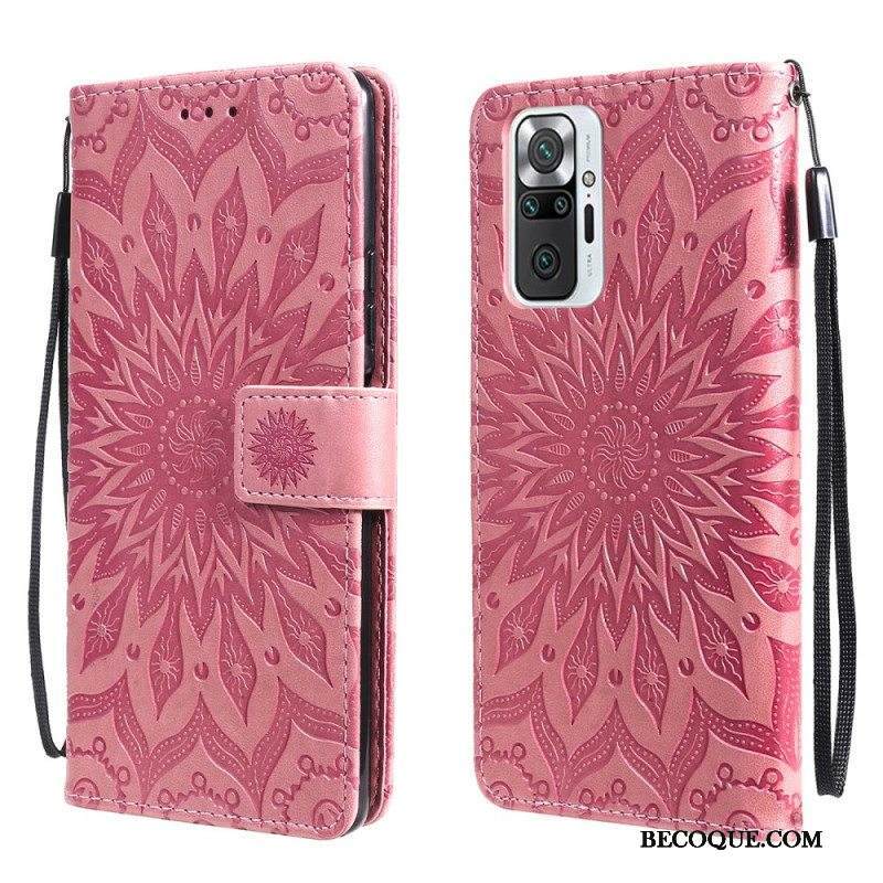 Nahkakotelo Xiaomi Redmi Note 10 Pro Auringon Kukka