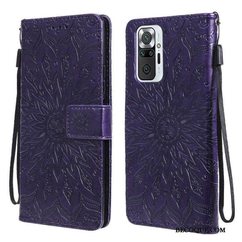 Nahkakotelo Xiaomi Redmi Note 10 Pro Auringon Kukka