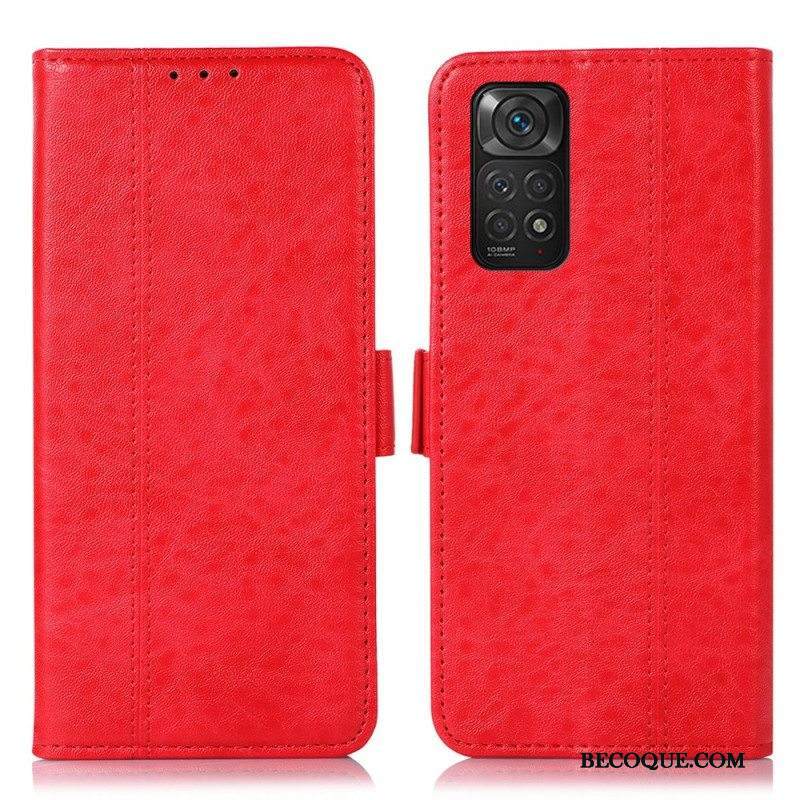Nahkakotelo Xiaomi Redmi Note 11 / 11S Hienovarainen Ompelu