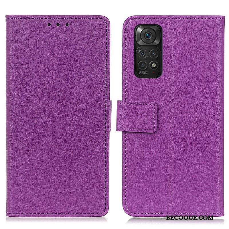 Nahkakotelo Xiaomi Redmi Note 11 / 11S Premium Lychee Faux Leather