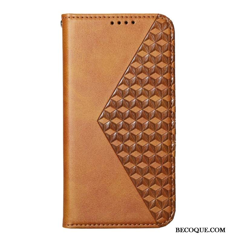 Nahkakotelo Xiaomi Redmi Note 14 4g Timanttikuvio Rannekkeella