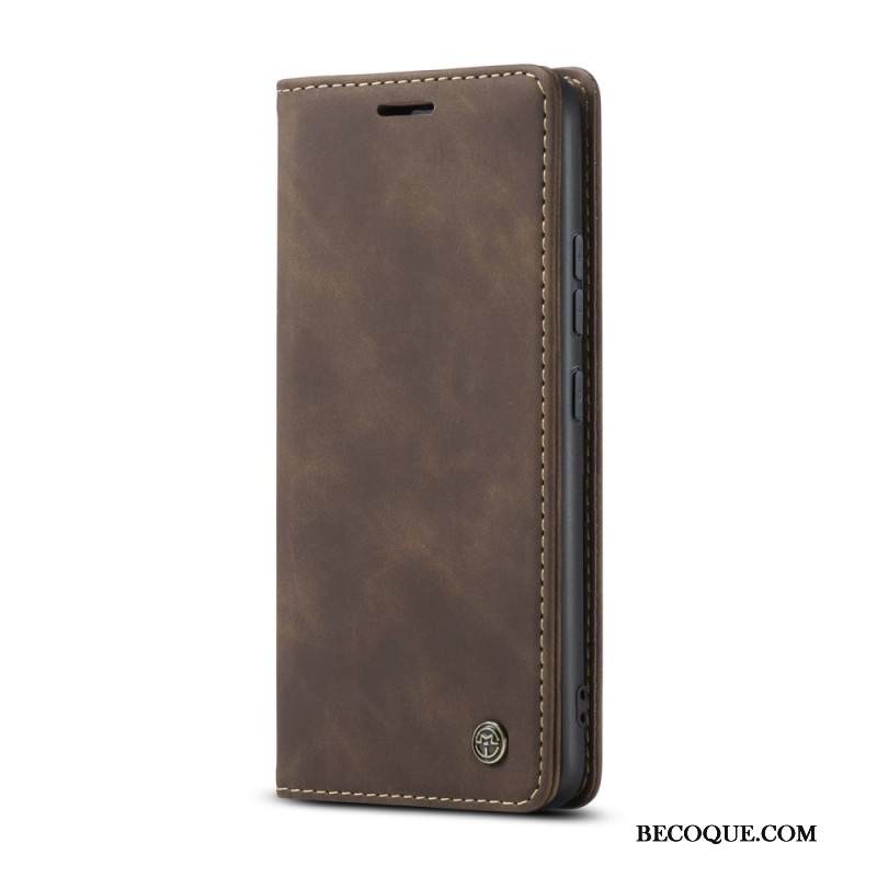 Nahkakotelo Xiaomi Redmi Note 14 5g Caseme Nahkaefekti Suojakuori