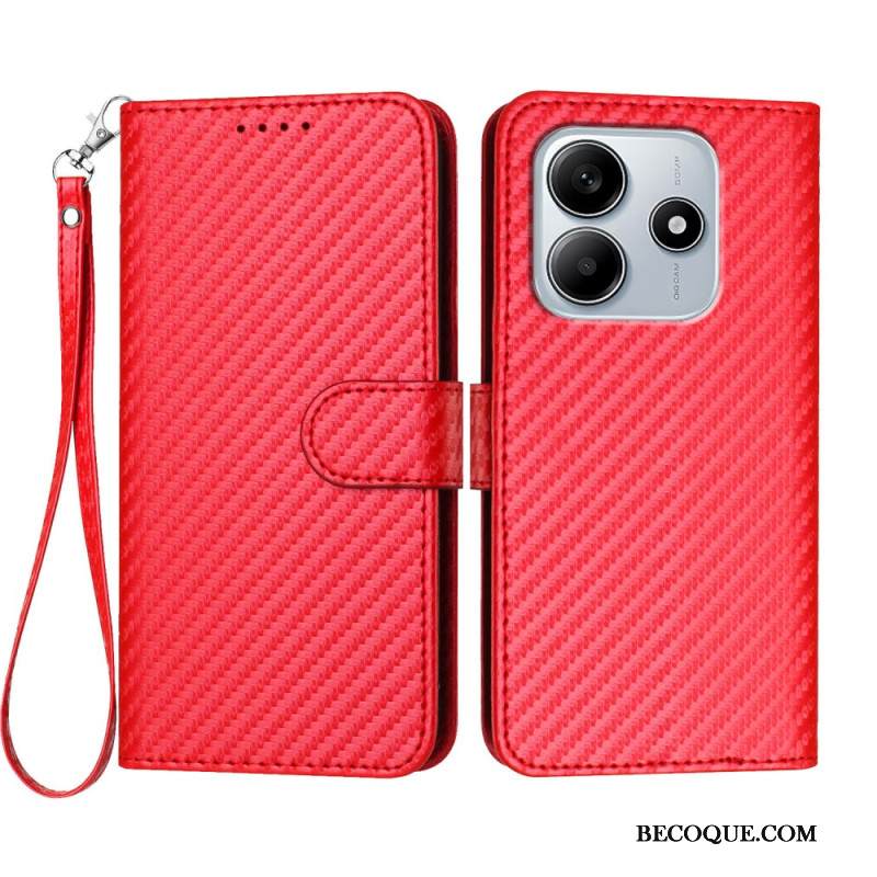 Nahkakotelo Xiaomi Redmi Note 14 5g Hiilikuitu