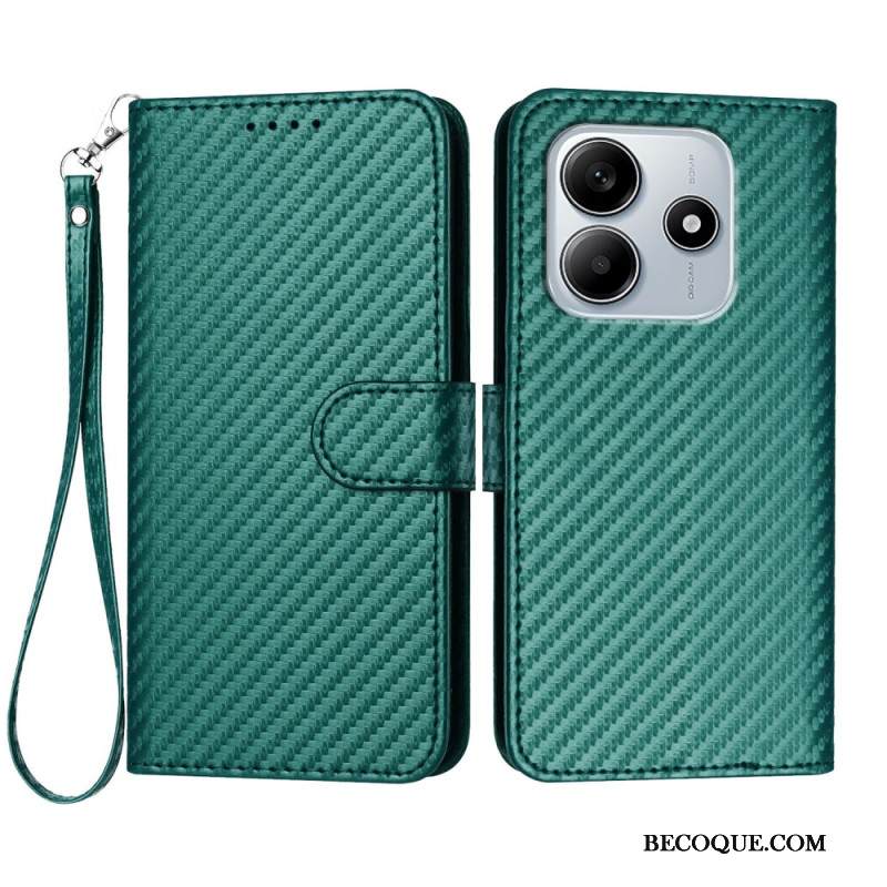 Nahkakotelo Xiaomi Redmi Note 14 5g Hiilikuitu