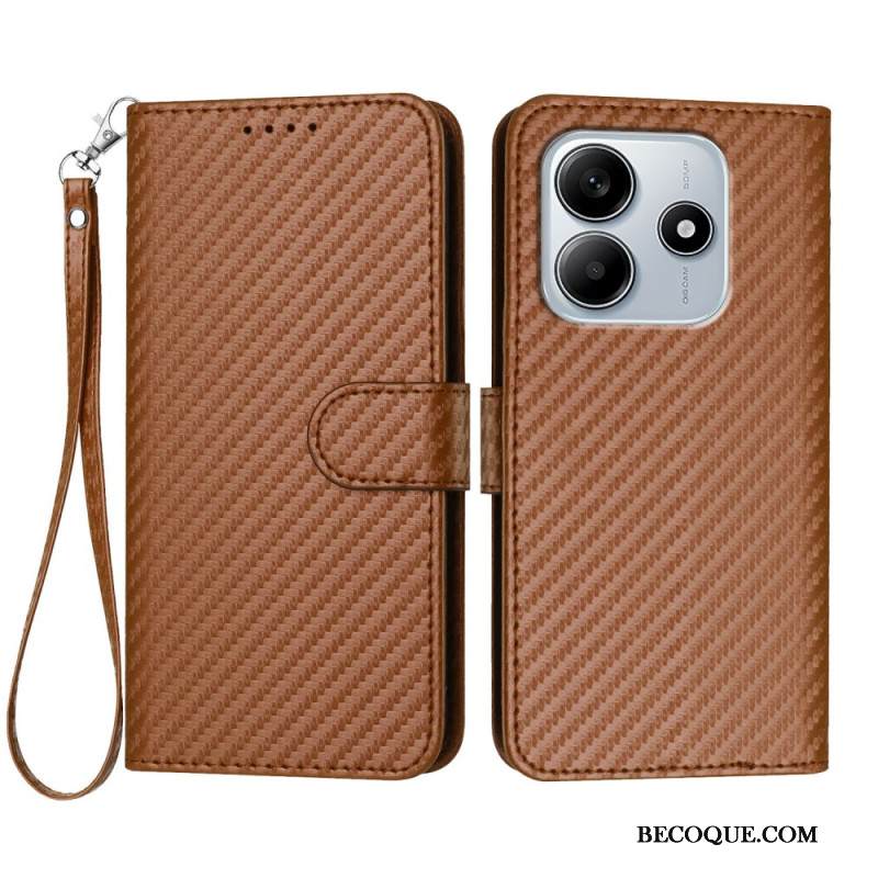 Nahkakotelo Xiaomi Redmi Note 14 5g Hiilikuitu