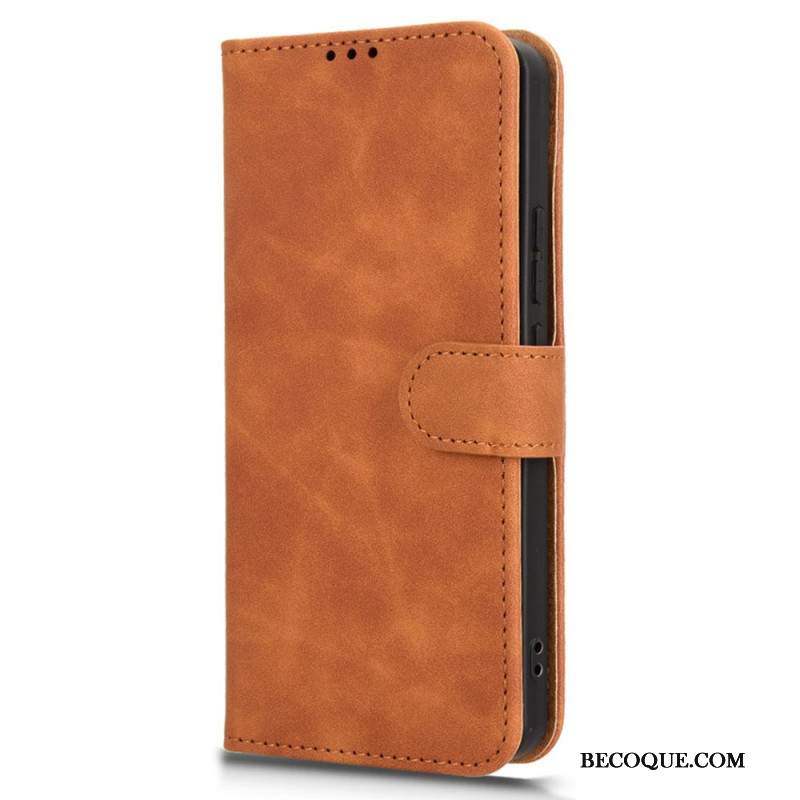 Nahkakotelo Xiaomi Redmi Note 14 5g Klassinen Mokkanahkaefekti