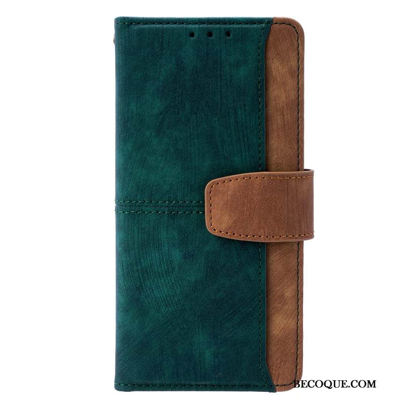 Nahkakotelo Xiaomi Redmi Note 14 Pro 4g Rfid-estävä Kaksivärinen Mokkanahkakuvio