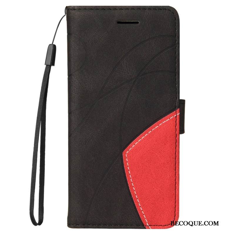 Nahkakotelo Xiaomi Redmi Note 14 Pro Plus 5g Kaksivärisiä Aaltoviivoja